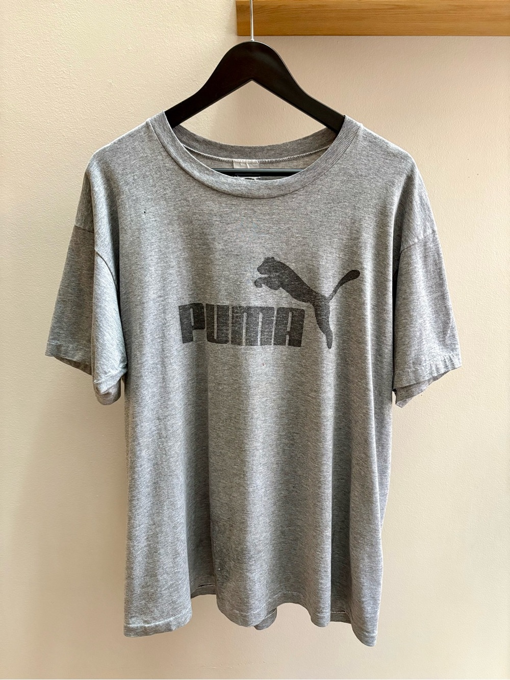 Puma VTG 80/90s grey single stitch t-shirt L/XL